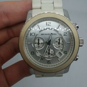 Michael Kors Runway White Chrono MK-8108 Watch